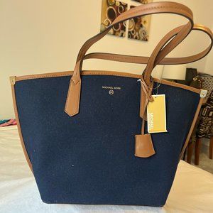 MICHAEL KORS LARGE JANE TOTE NAVY MULTI